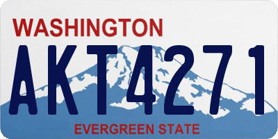 WA license plate AKT4271