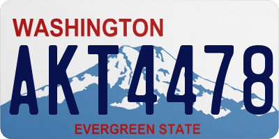 WA license plate AKT4478
