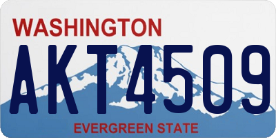 WA license plate AKT4509
