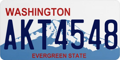 WA license plate AKT4548