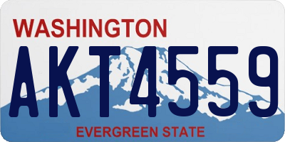 WA license plate AKT4559