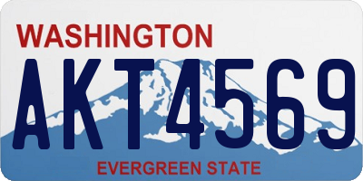 WA license plate AKT4569