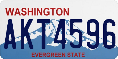 WA license plate AKT4596