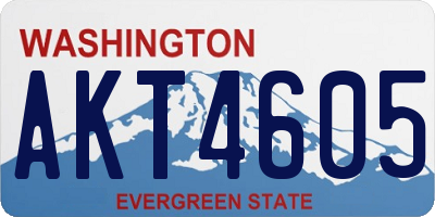 WA license plate AKT4605