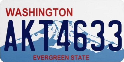 WA license plate AKT4633