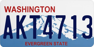 WA license plate AKT4713