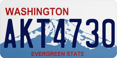 WA license plate AKT4730