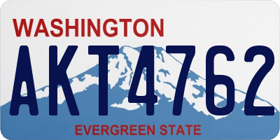 WA license plate AKT4762