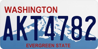 WA license plate AKT4782
