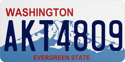 WA license plate AKT4809