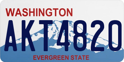 WA license plate AKT4820