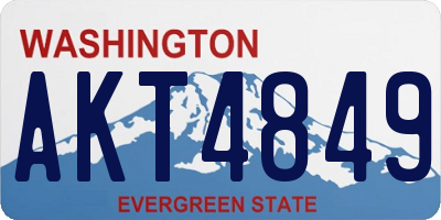 WA license plate AKT4849