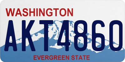 WA license plate AKT4860