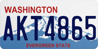 WA license plate AKT4865