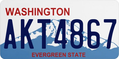 WA license plate AKT4867