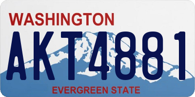 WA license plate AKT4881