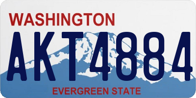 WA license plate AKT4884