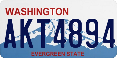 WA license plate AKT4894