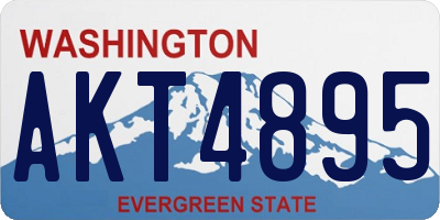 WA license plate AKT4895