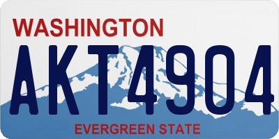 WA license plate AKT4904