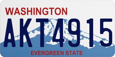 WA license plate AKT4915