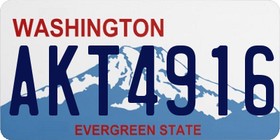 WA license plate AKT4916