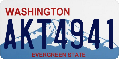 WA license plate AKT4941