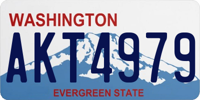 WA license plate AKT4979