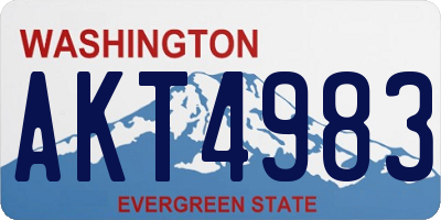 WA license plate AKT4983