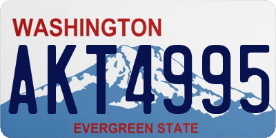 WA license plate AKT4995