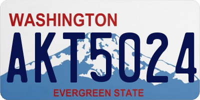 WA license plate AKT5024