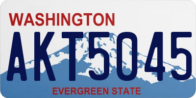 WA license plate AKT5045