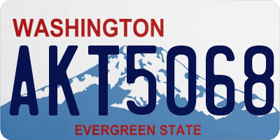 WA license plate AKT5068