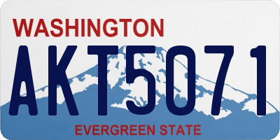 WA license plate AKT5071