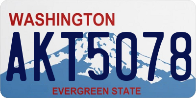 WA license plate AKT5078