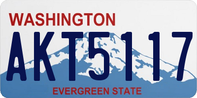 WA license plate AKT5117