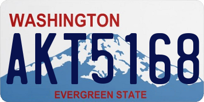 WA license plate AKT5168