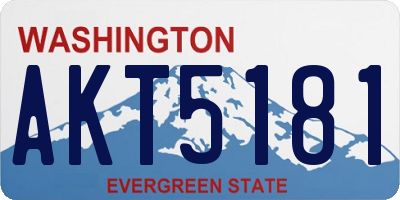 WA license plate AKT5181