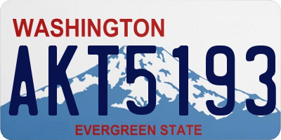 WA license plate AKT5193