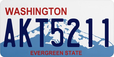 WA license plate AKT5211