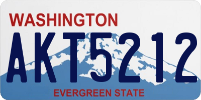 WA license plate AKT5212