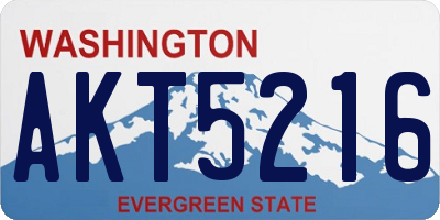 WA license plate AKT5216