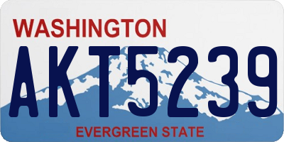 WA license plate AKT5239