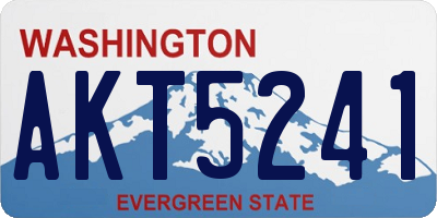 WA license plate AKT5241