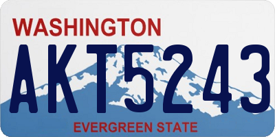 WA license plate AKT5243