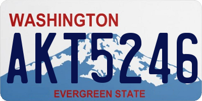 WA license plate AKT5246