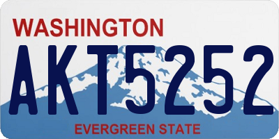WA license plate AKT5252