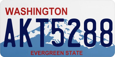 WA license plate AKT5288