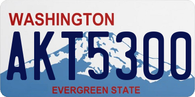 WA license plate AKT5300