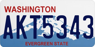 WA license plate AKT5343